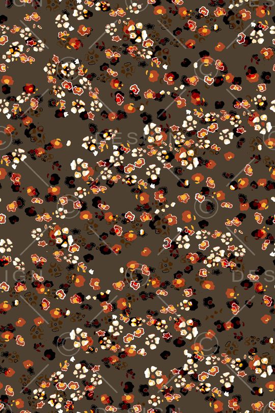 抽象花卉印花华亿平台图片