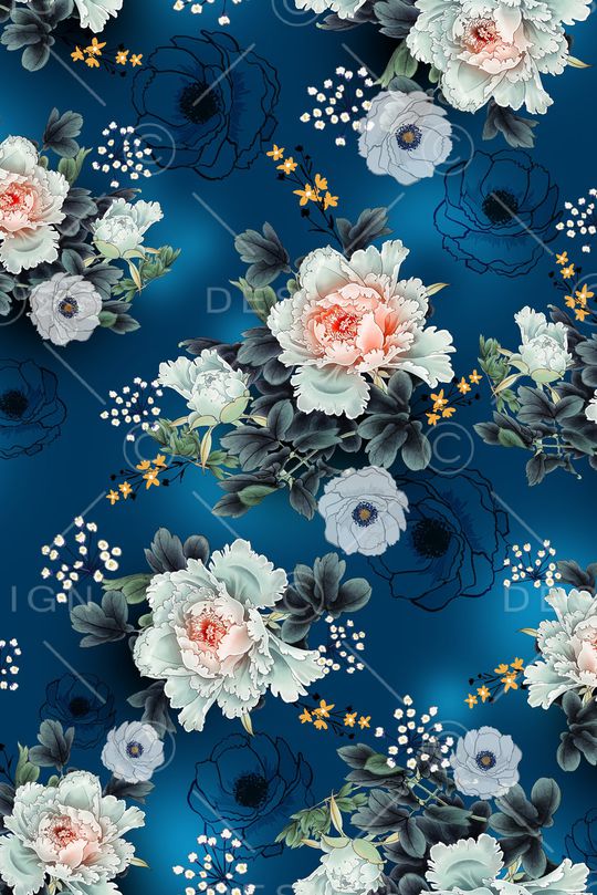 花卉印花华亿平台图片