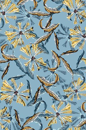 抽象花卉印花华亿平台图片