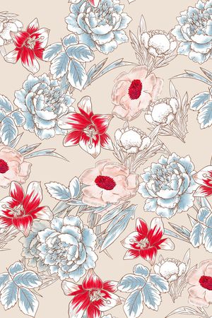 花卉印花华亿平台图片