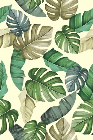 绿植树叶印花华亿平台图片