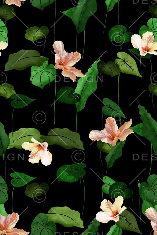 绿植树叶印花华亿平台图片