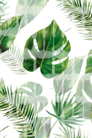 绿植树叶印花华亿平台图片