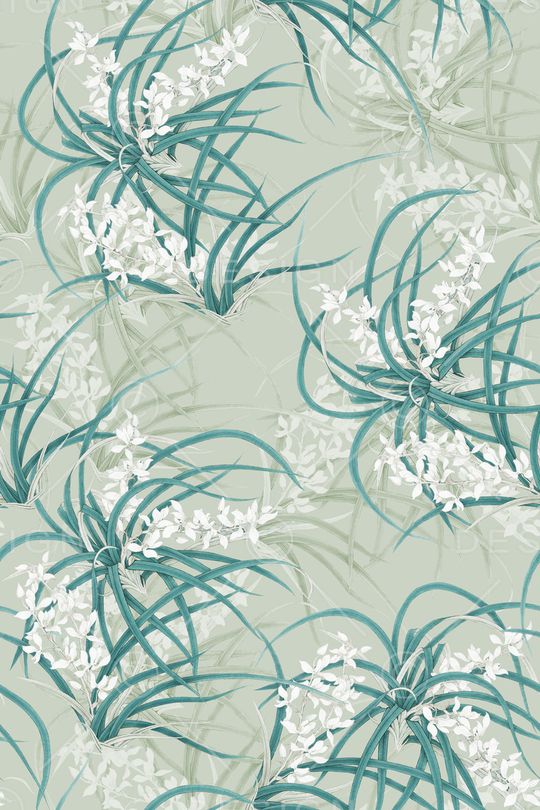 清爽底花卉印花华亿平台图片