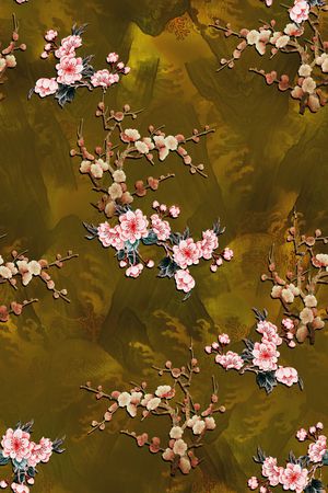 中国风印花华亿平台图片