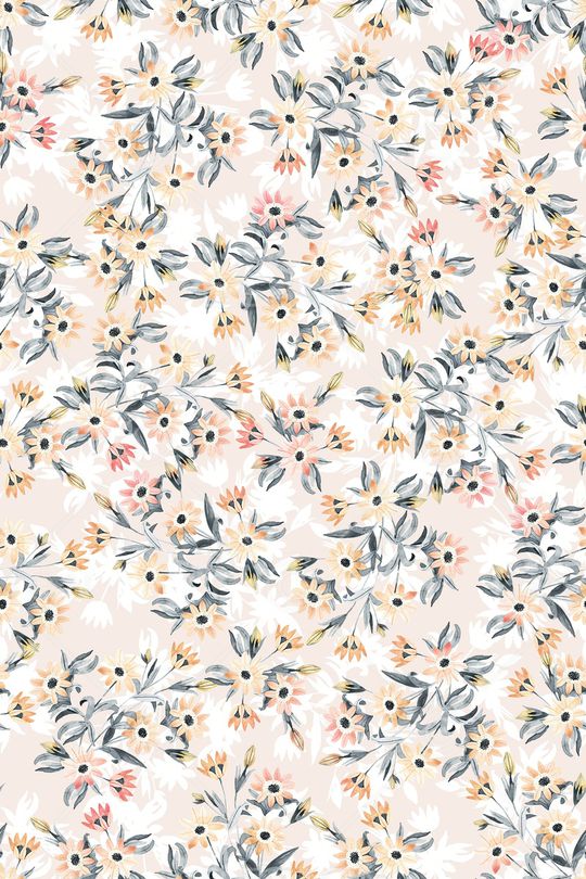 清爽底花卉印花华亿平台图片