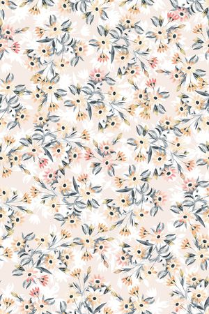 清爽底花卉印花华亿平台图片