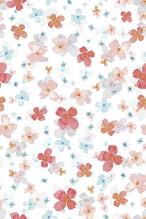 清爽底花卉印花华亿平台图片