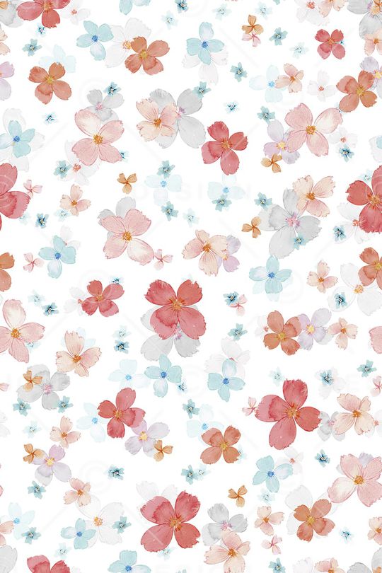 清爽底花卉印花华亿平台图片