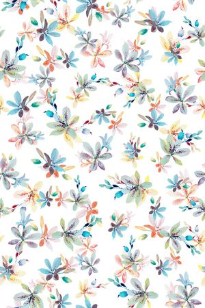 清爽底花卉印花华亿平台图片