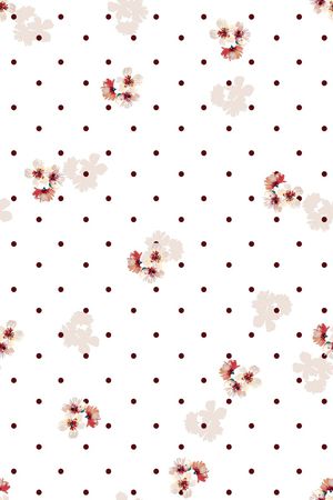 清爽底花卉印花华亿平台图片