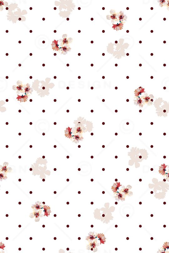 清爽底花卉印花华亿平台图片