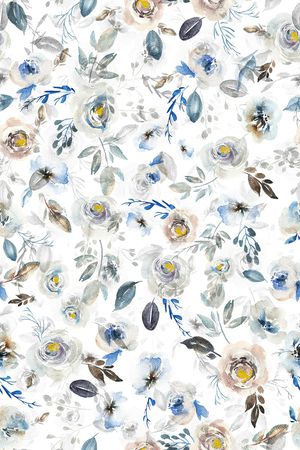 清爽底花卉印花华亿平台图片