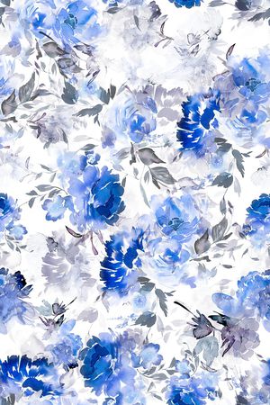 清爽底花卉印花华亿平台图片