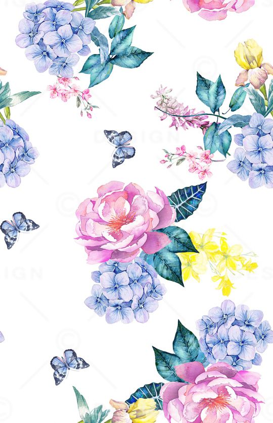 绣球花印花华亿平台图片