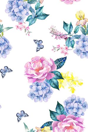 绣球花印花华亿平台图片