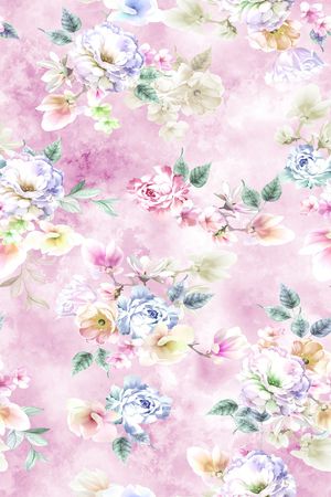 花卉印花华亿平台图片