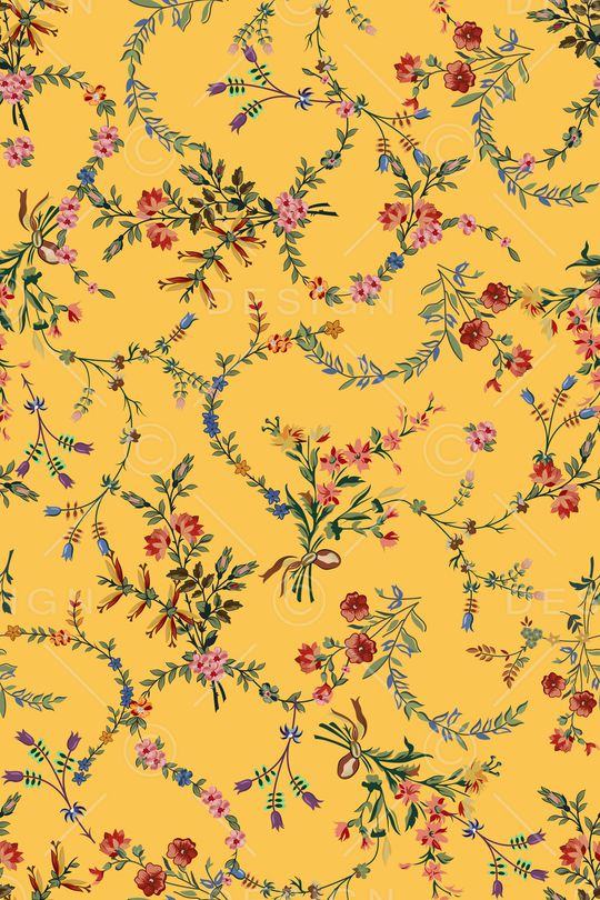 清爽底花卉印花华亿平台图片