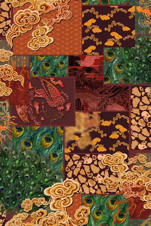 羽毛印花华亿平台图片