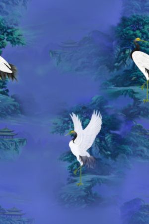 仙鹤印花华亿平台图片