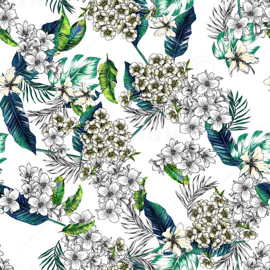 白底花印花华亿平台图片