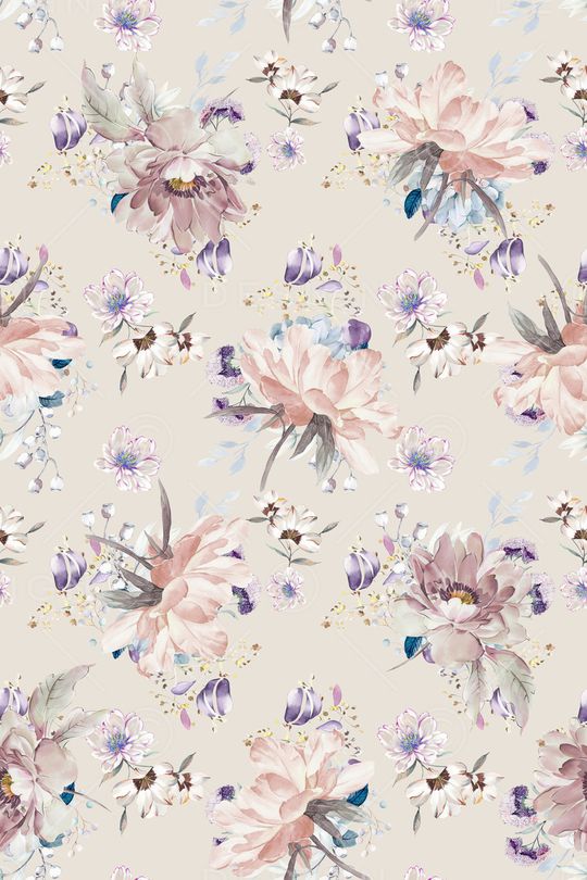 清爽底花卉印花华亿平台图片