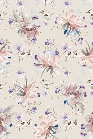 清爽底花卉印花华亿平台图片