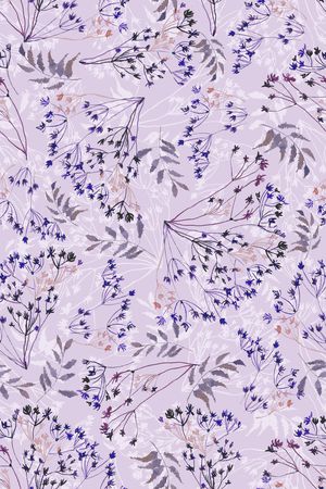 清爽底花卉印花华亿平台图片