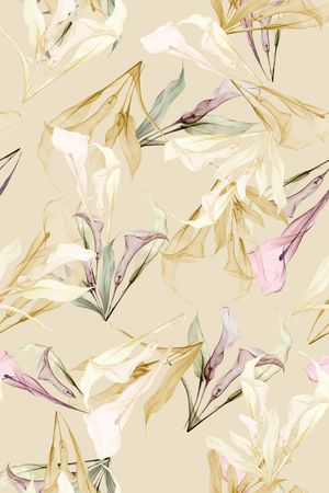 清爽底花卉印花华亿平台图片