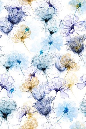 清爽底花卉印花华亿平台图片