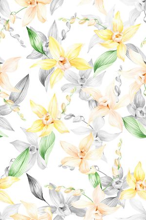 清爽底花卉印花华亿平台图片