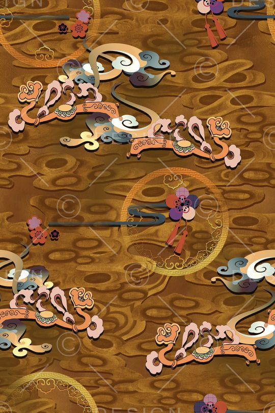 中国风印花华亿平台图片