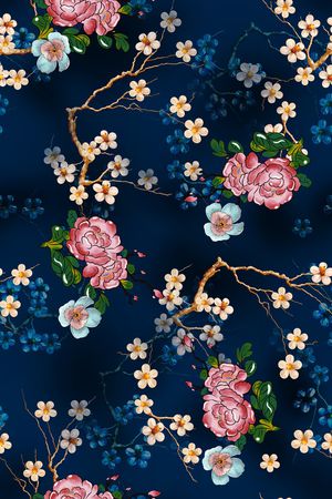 中国风印花华亿平台图片