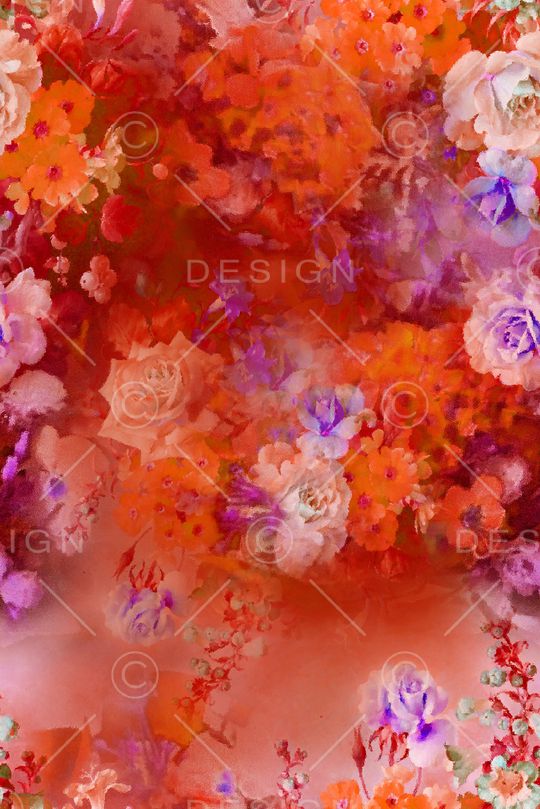 花卉印花华亿平台图片