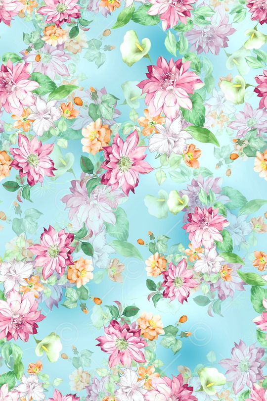 花卉印花华亿平台图片