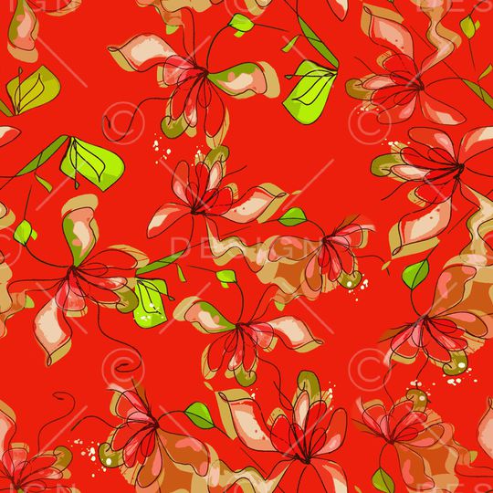 花卉印花华亿平台图片