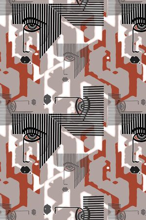 线条印花华亿平台图片