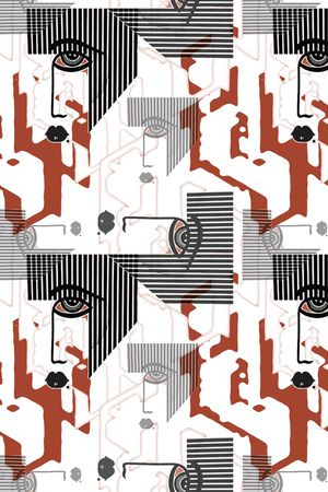 线条印花华亿平台图片