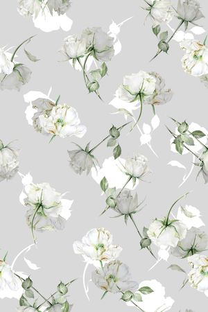 清爽底花卉印花华亿平台图片