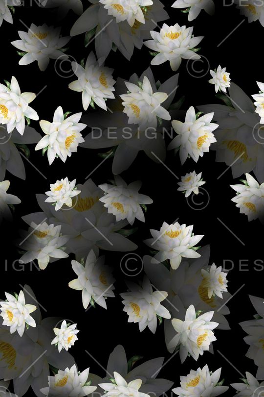 清爽底花卉印花华亿平台图片