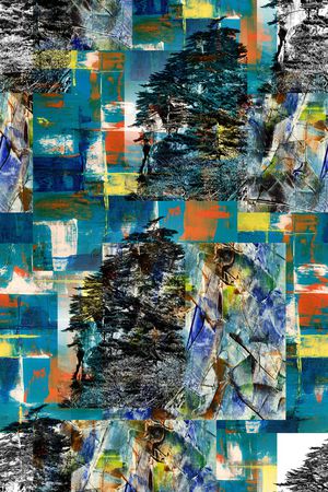 抽象印花华亿平台图片