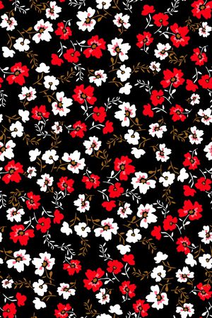 清爽底花卉印花华亿平台图片