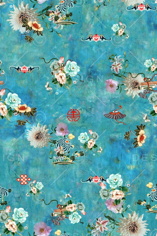 花卉印花华亿平台图片