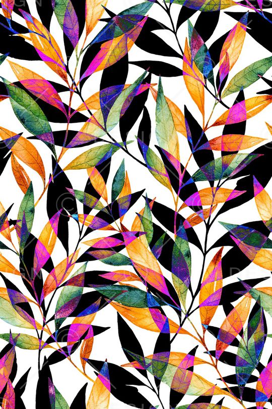 绿植树叶印花华亿平台图片