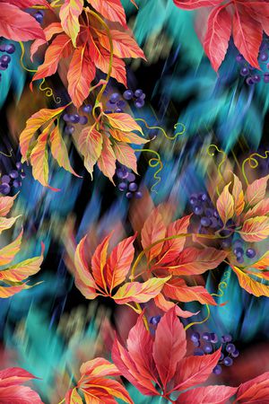 绿植树叶印花华亿平台图片