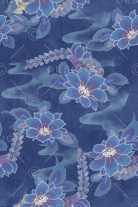 花卉印花华亿平台图片