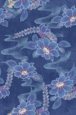 花卉印花华亿平台图片