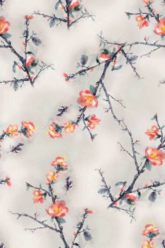 花卉印花华亿平台图片