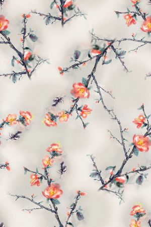 花卉印花华亿平台图片