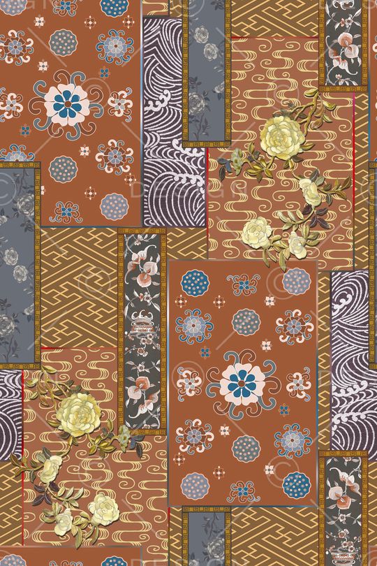 真丝印花华亿平台图片